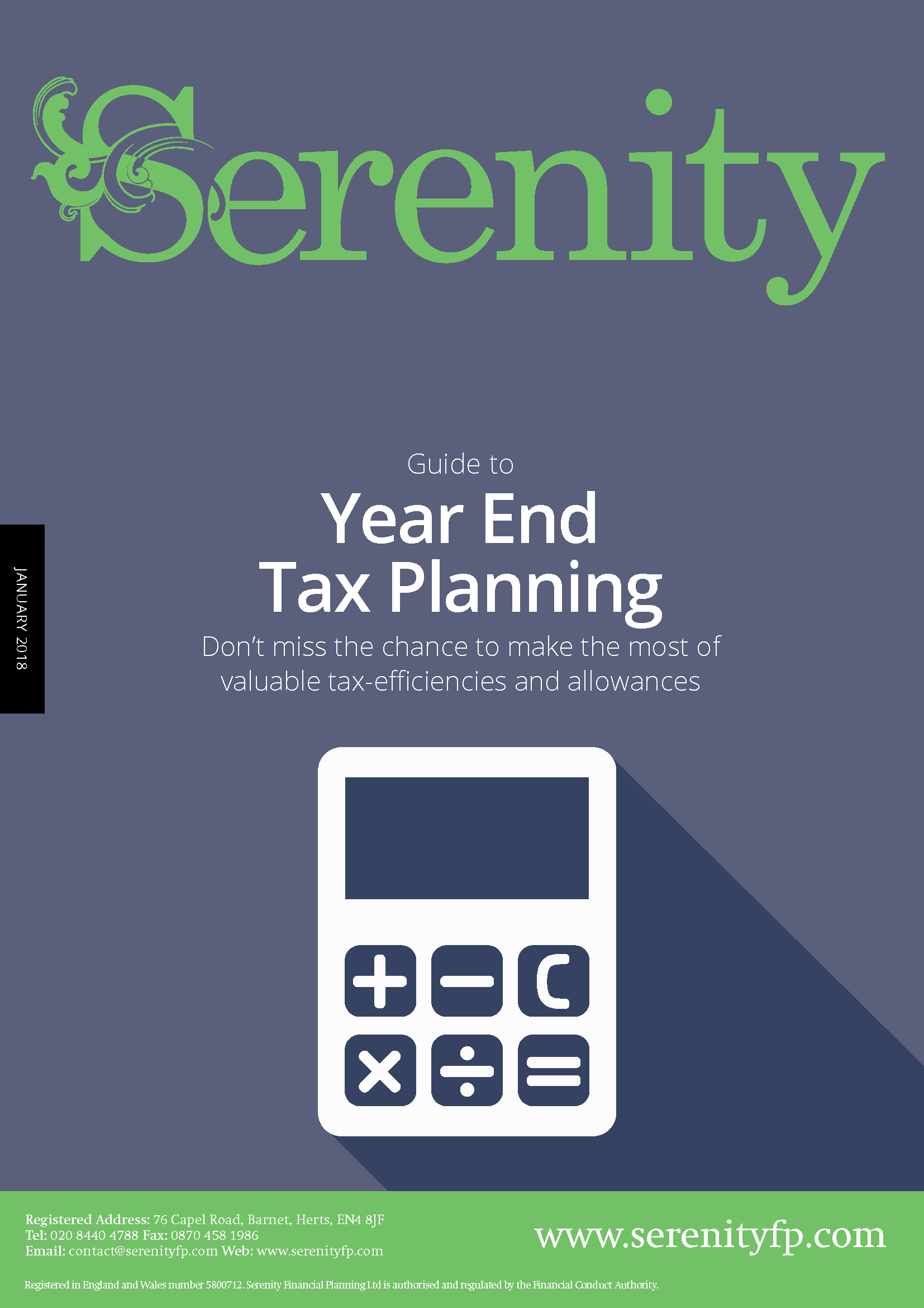 A Guide to Year End Tax Planning Serenity Financial
